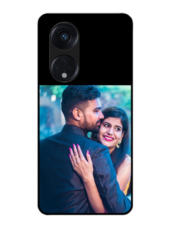 Custom Oppo Reno 8T 5G Custom Glass Phone Case - Upload Full Picture With Custom Color Design