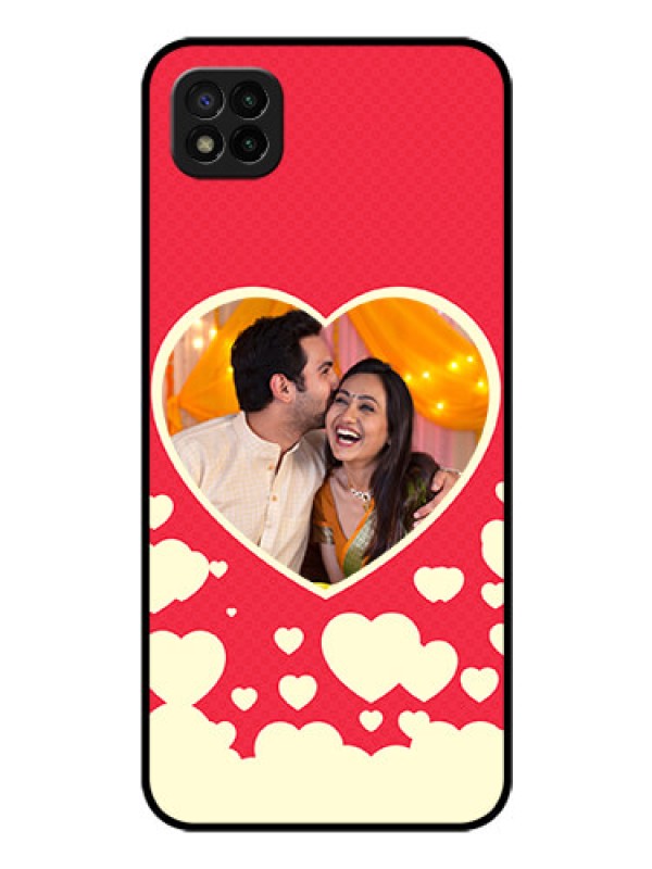 Custom Poco C3 Custom Glass Mobile Case - Love Symbols Phone Cover Design