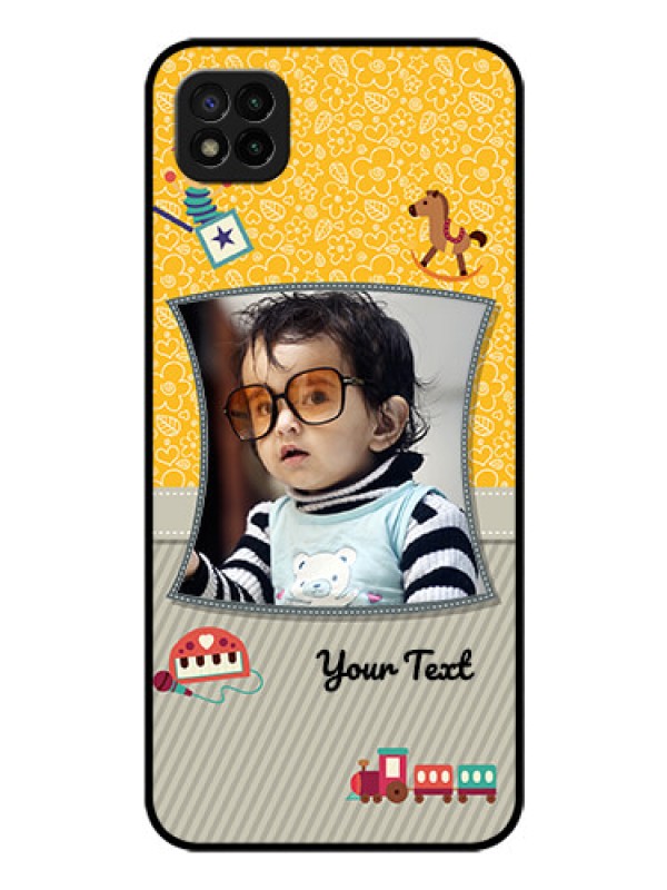 Custom Poco C3 Personalized Glass Phone Case - Baby Picture Upload Design