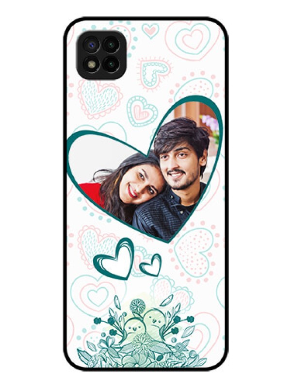 Custom Poco C3 Photo Printing on Glass Case - Premium Couple Design