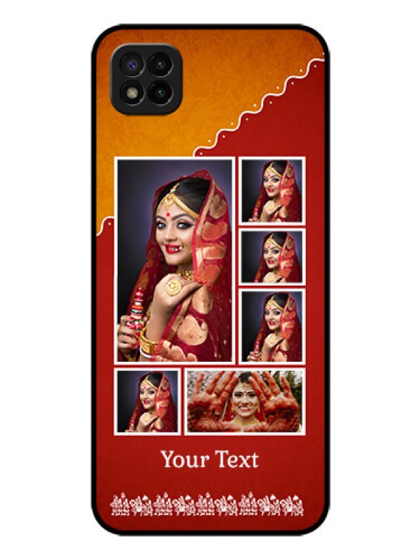 Custom Poco C3 Personalized Glass Phone Case - Wedding Pic Upload Design