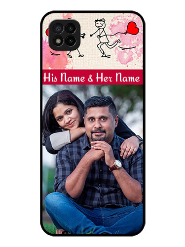 Custom Poco C3 Photo Printing on Glass Case - You and Me Case Design