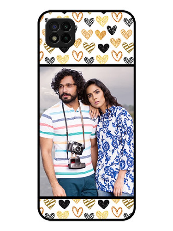 Custom Poco C3 Photo Printing on Glass Case - Love Symbol Design