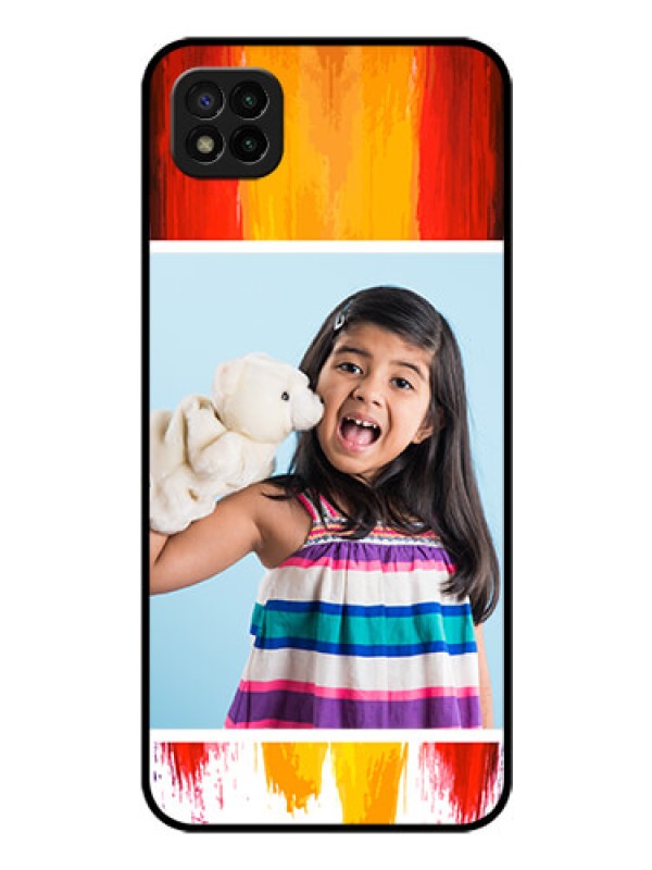 Custom Poco C3 Personalized Glass Phone Case - Multi Color Design