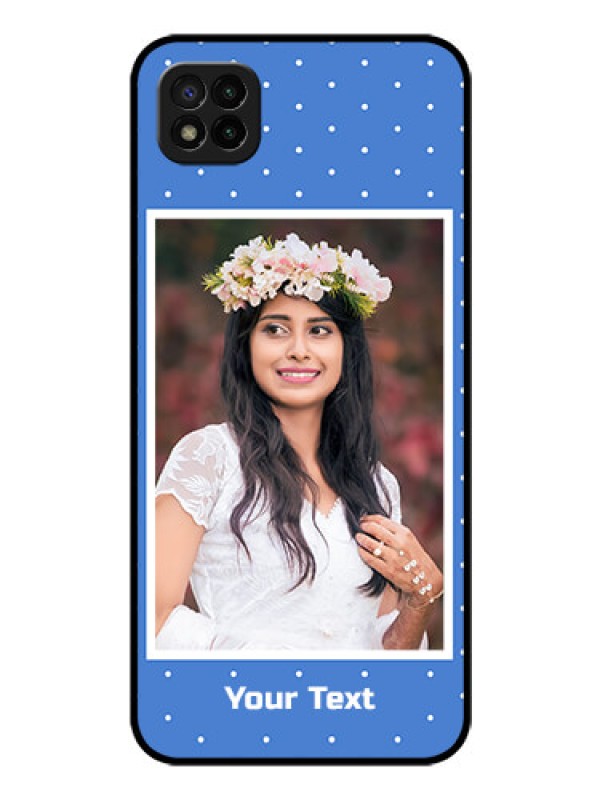 Custom Poco C3 Photo Printing on Glass Case - Polka dots design