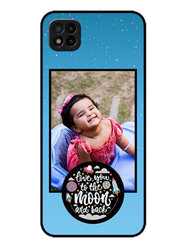 Custom Poco C3 Custom Glass Mobile Case - Wave Pattern Colorful Design