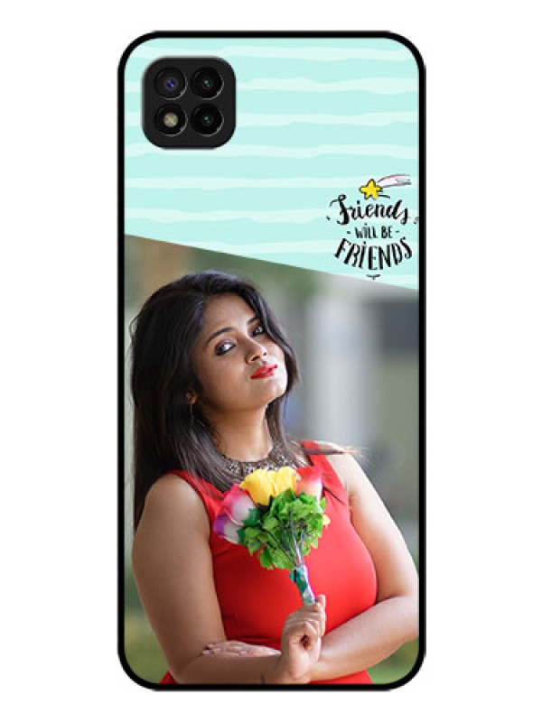 Custom Poco C3 Custom Glass Phone Case - Friends Picture Icon Design