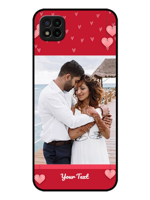 Custom Poco C3 Custom Glass Phone Case - Valentines Day Design