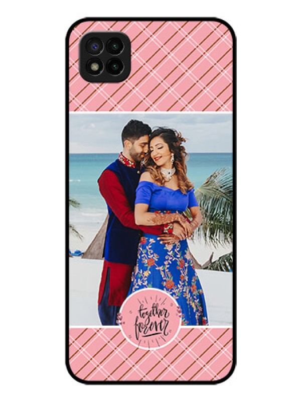 Custom Poco C3 Personalized Glass Phone Case - Together Forever Design