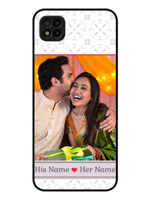 Custom Poco C3 Custom Glass Mobile Case - with Photo and Ethnic Design