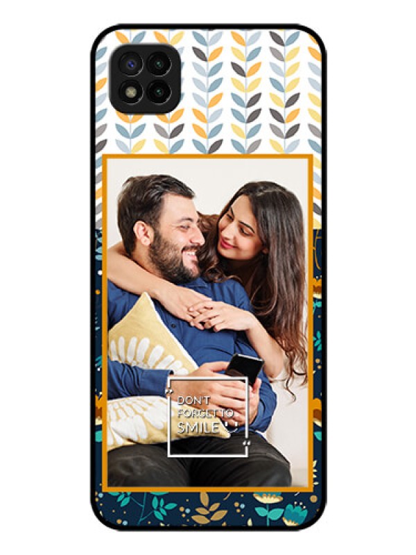 Custom Poco C3 Custom Glass Mobile Case - Pattern Design