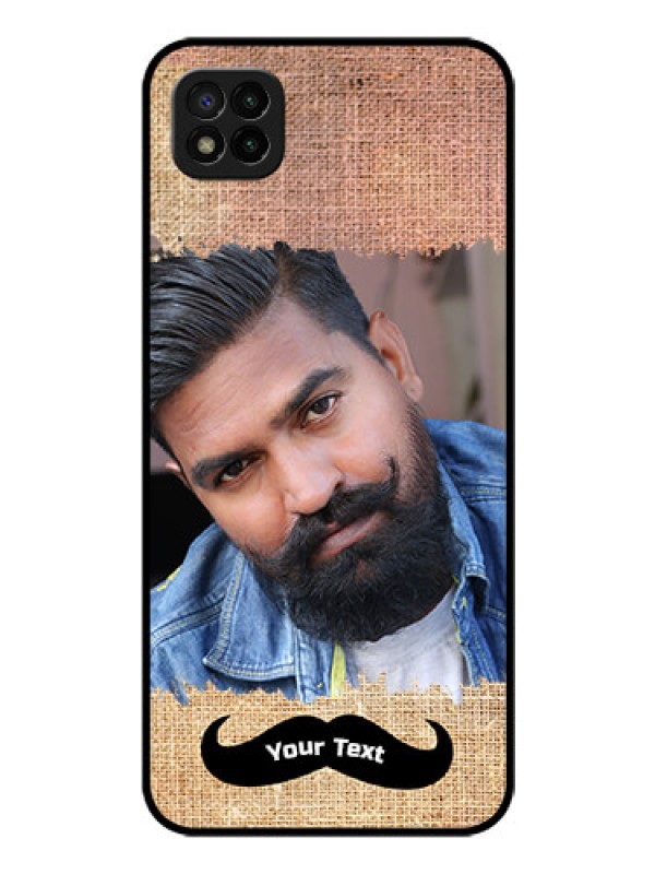 Custom Poco C3 Personalized Glass Phone Case - with Texture Design