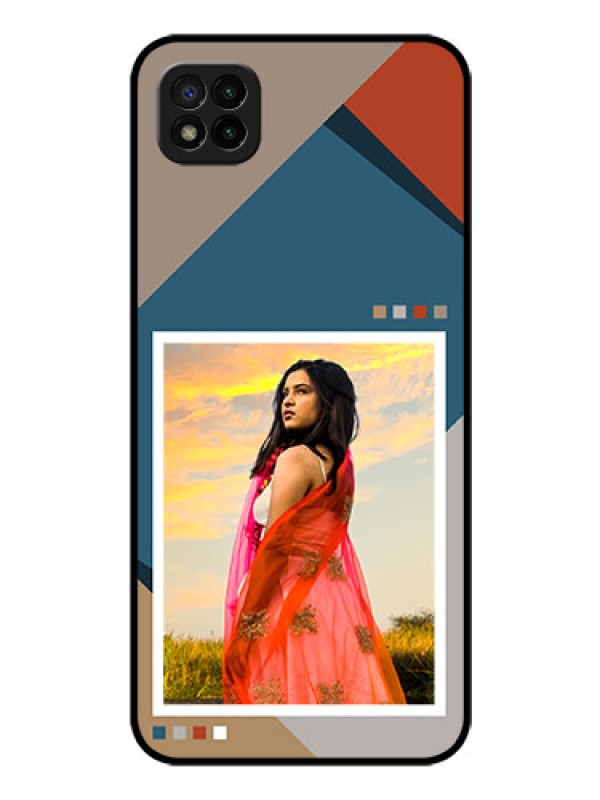 Custom Poco C3 Personalized Glass Phone Case - Retro color pallet Design