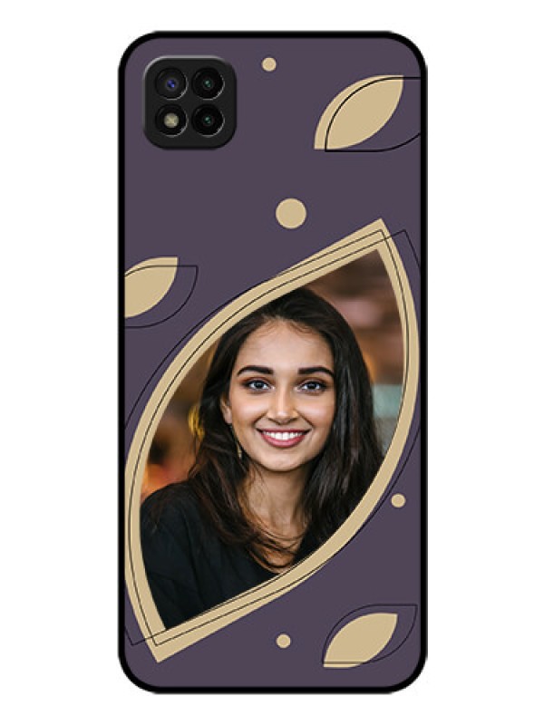 Custom Poco C3 Custom Glass Mobile Case - Falling Leaf Design