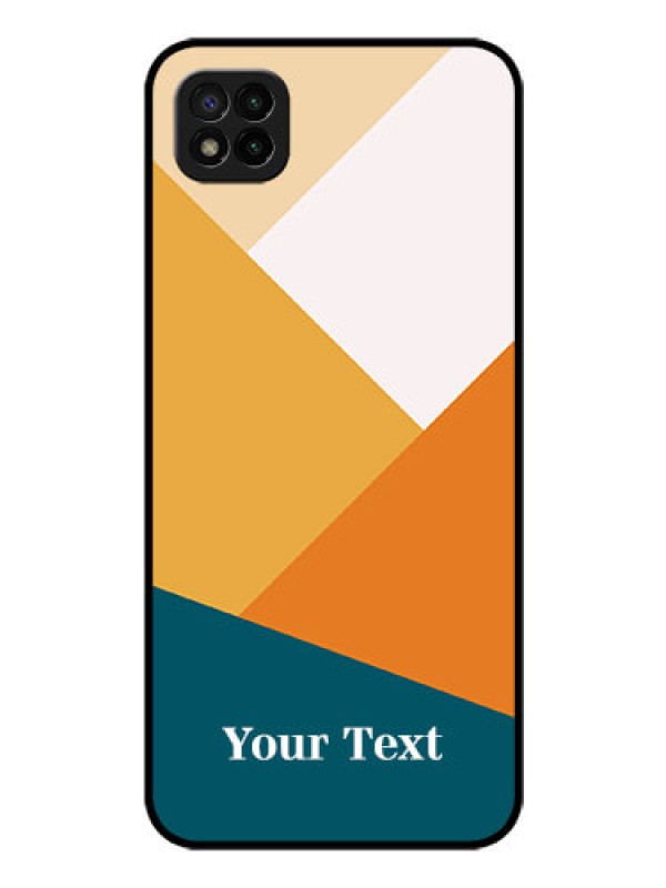 Custom Poco C3 Personalized Glass Phone Case - Stacked Multi-colour Design