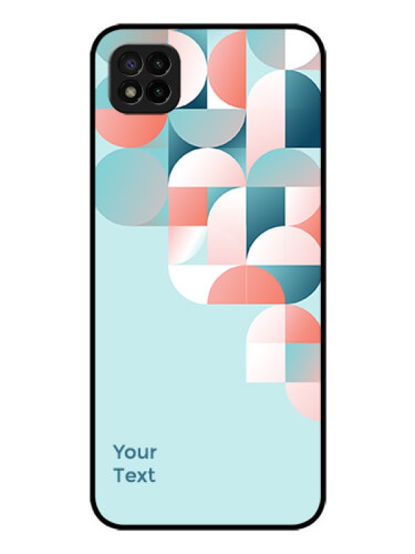 Custom Poco C3 Custom Glass Phone Case - Stylish Semi-circle Pattern Design