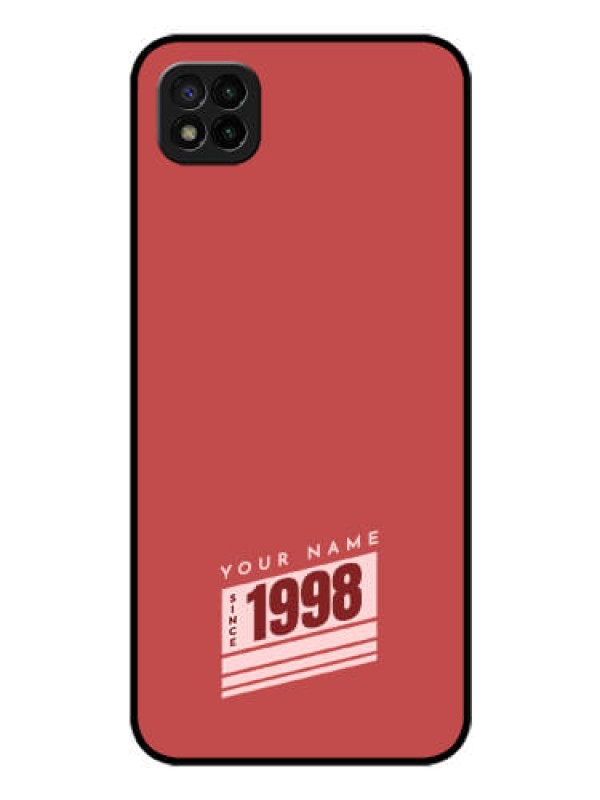 Custom Poco C3 Custom Glass Phone Case - Red custom year of birth Design