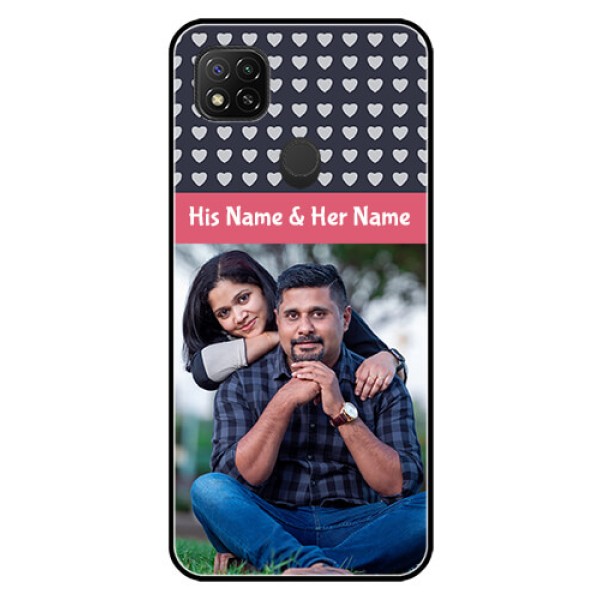 Poco C31 Custom Glass Mobile Case - Love Symbols Design