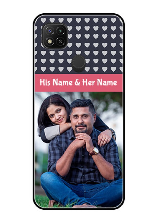 Poco C31 Custom Glass Mobile Case - Love Symbols Design
