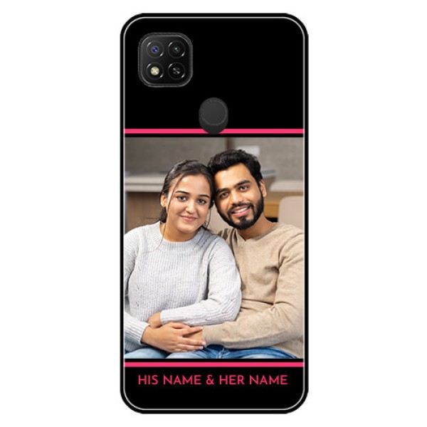Poco C31 Custom Glass Mobile Case - with Add Text Design