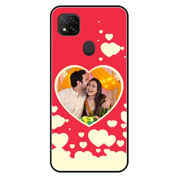Poco C31 Custom Glass Mobile Case - Love Symbols Phone Cover Design