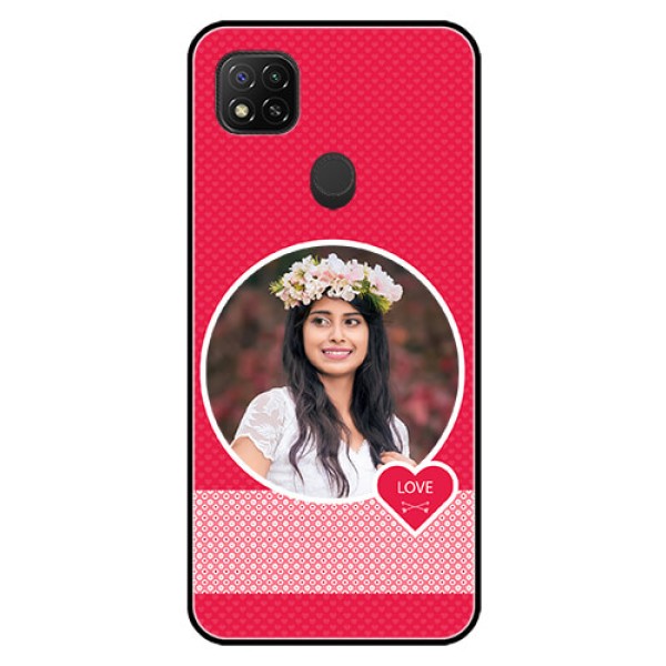 Poco C31 Personalised Glass Phone Case - Pink Pattern Design Poco C31 Personalised Glass Phone Case - Pink Pattern Design