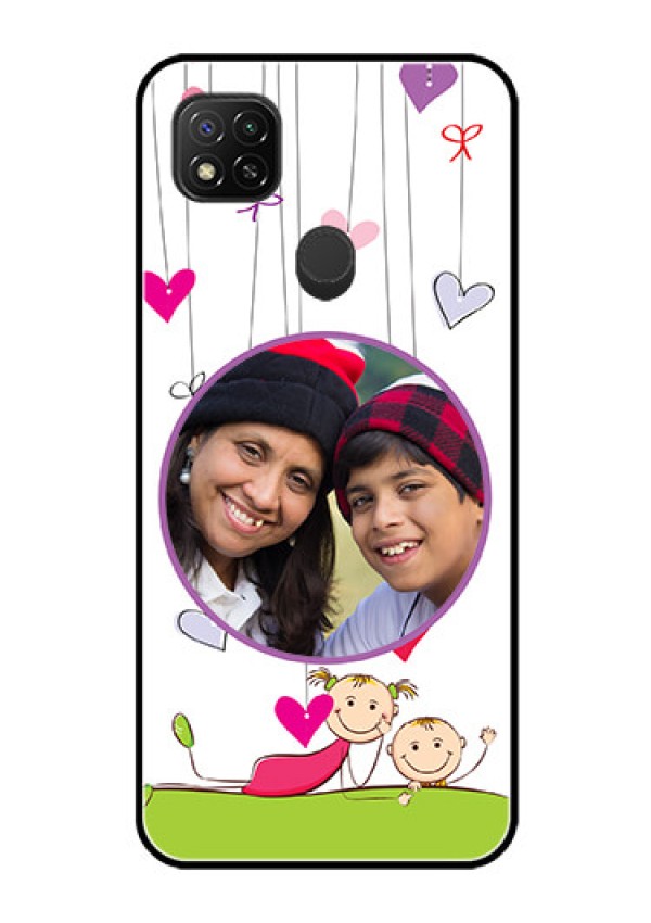 Poco C31 Photo Printing on Glass Case - Cute Kids Phone Case Design