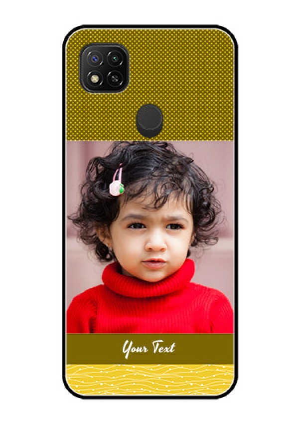 Poco C31 Custom Glass Phone Case - Simple Green Color Design