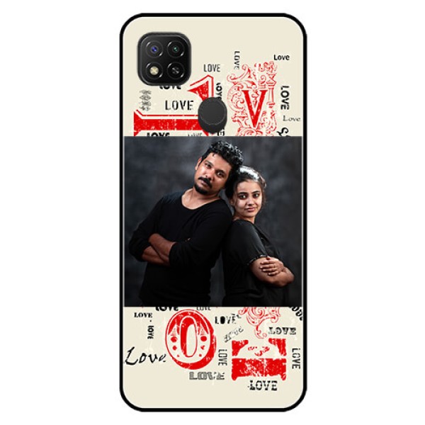 Poco C31 Photo Printing on Glass Case - Trendy Love Design Case