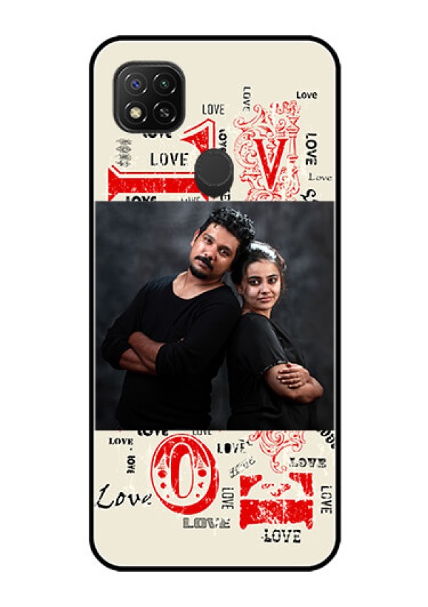 Poco C31 Photo Printing on Glass Case - Trendy Love Design Case