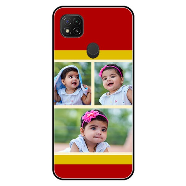 Poco C31 Custom Glass Mobile Case - Multiple Pic Upload Design