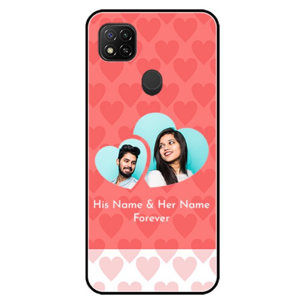 Poco C31 Personalized Glass Phone Case - Couple Pic Upload Design
