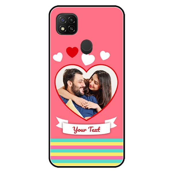 Poco C31 Photo Printing on Glass Case - Love Doodle Design