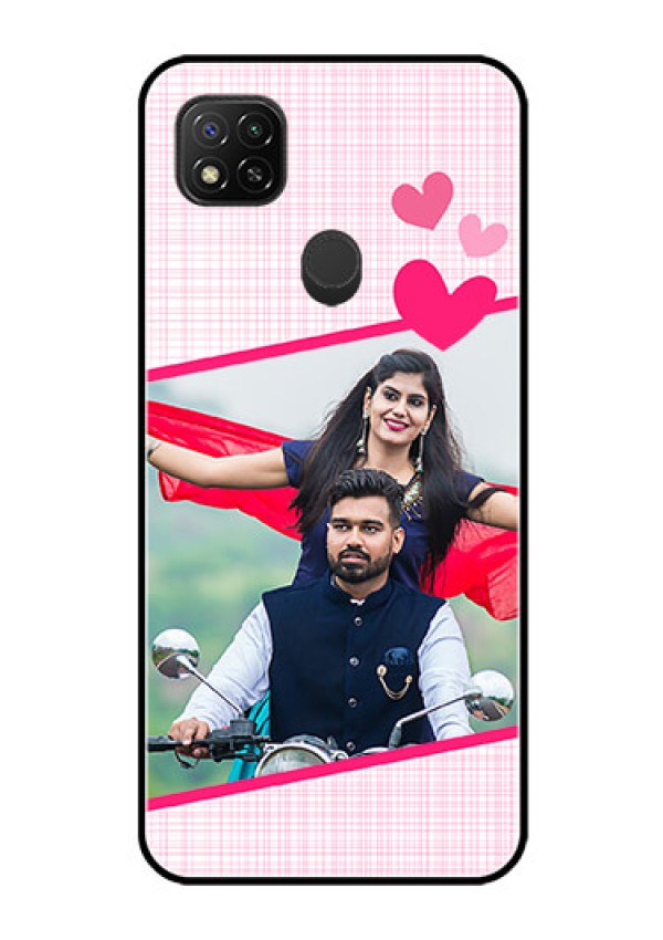 Poco C31 Custom Glass Phone Case - Love Shape Heart Design