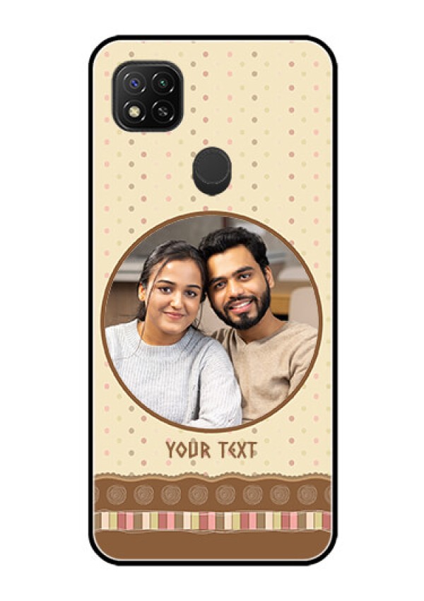 Poco C31 Custom Glass Mobile Case - Brown Dotted Mobile Case Design