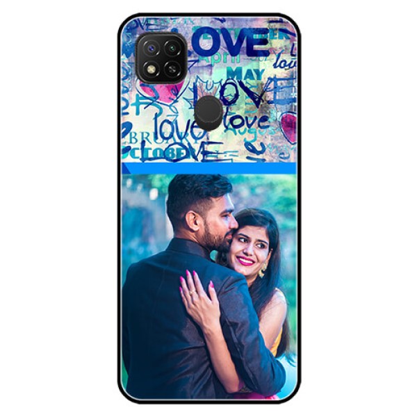Poco C31 Custom Glass Mobile Case - Colorful Love Design