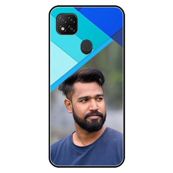 Poco C31 Custom Glass Phone Case - Blue Pattern Design