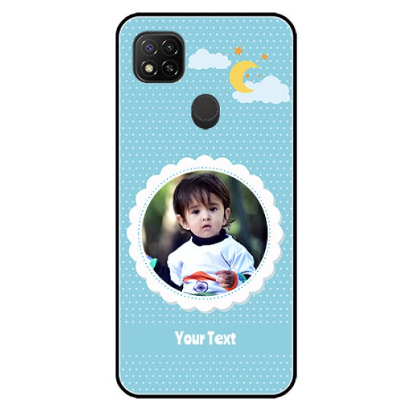 Poco C31 Personalised Glass Phone Case - Violet Pattern Design