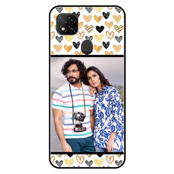 Poco C31 Photo Printing on Glass Case - Love Symbol Design