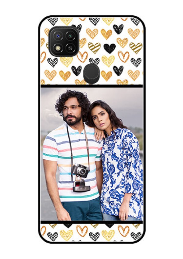 Poco C31 Photo Printing on Glass Case - Love Symbol Design