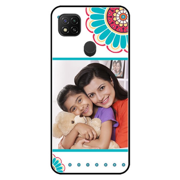 Poco C31 Custom Glass Phone Case - Flower Design