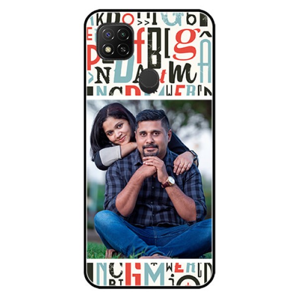 Poco C31 Personalized Glass Phone Case - Alphabet Design
