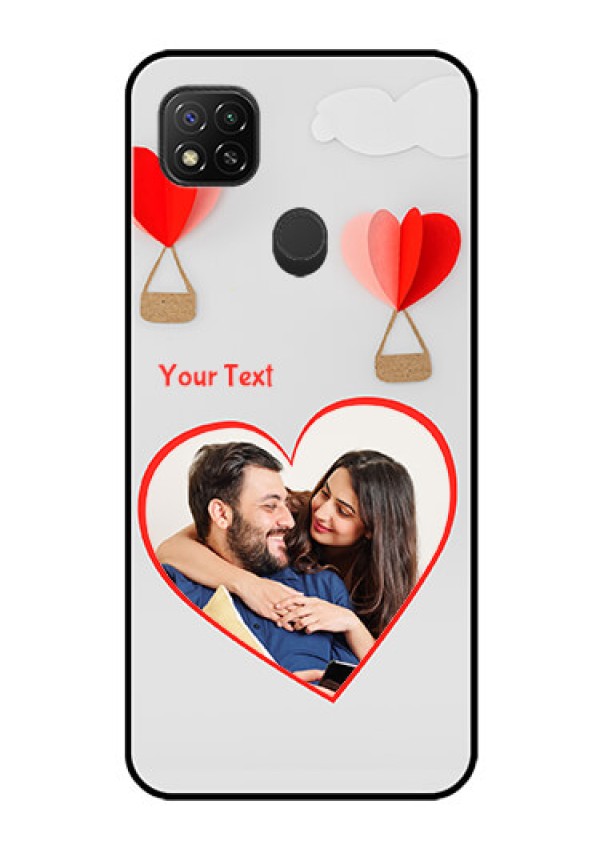 Poco C31 Custom Glass Mobile Case - Parachute Love Design