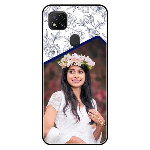 Poco C31 Personalized Glass Phone Case - Premium Floral Design