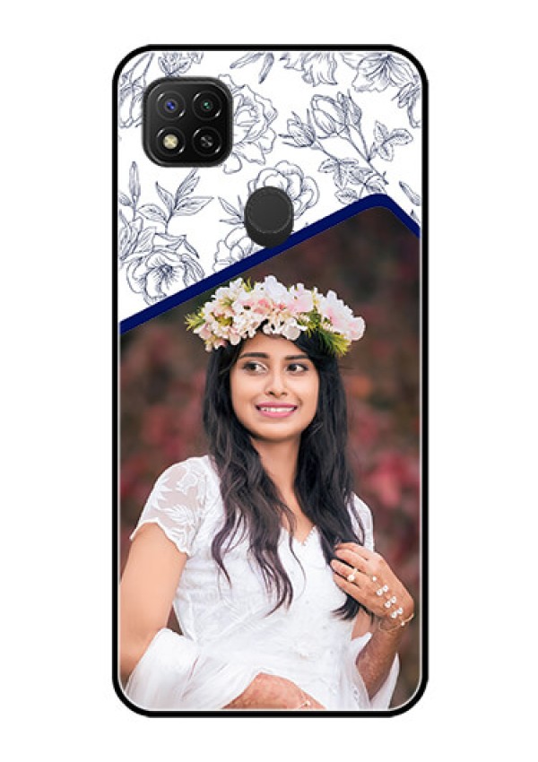 Poco C31 Personalized Glass Phone Case - Premium Floral Design