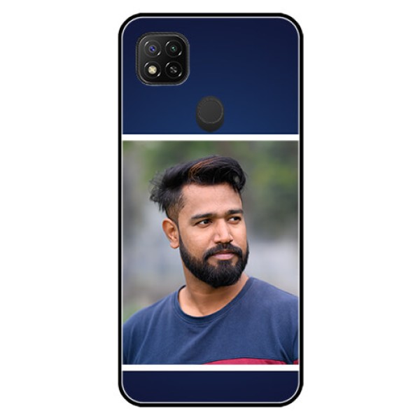 Poco C31 Personalized Glass Phone Case - Simple Royal Blue Design Poco C31 Personalized Glass Phone Case - Simple Royal Blue Design