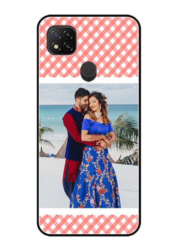 Poco C31 Personalized Glass Phone Case - Pink Pattern Design