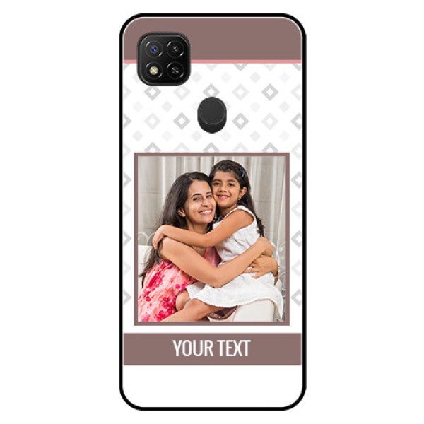 Poco C31 Photo Printing on Glass Case - Simple Diamond Design