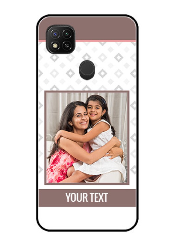Poco C31 Photo Printing on Glass Case - Simple Diamond Design