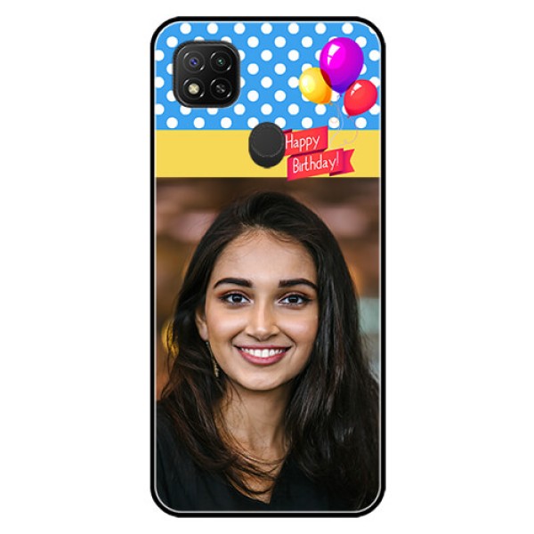 Poco C31 Custom Glass Mobile Case - Happy Birthday Design